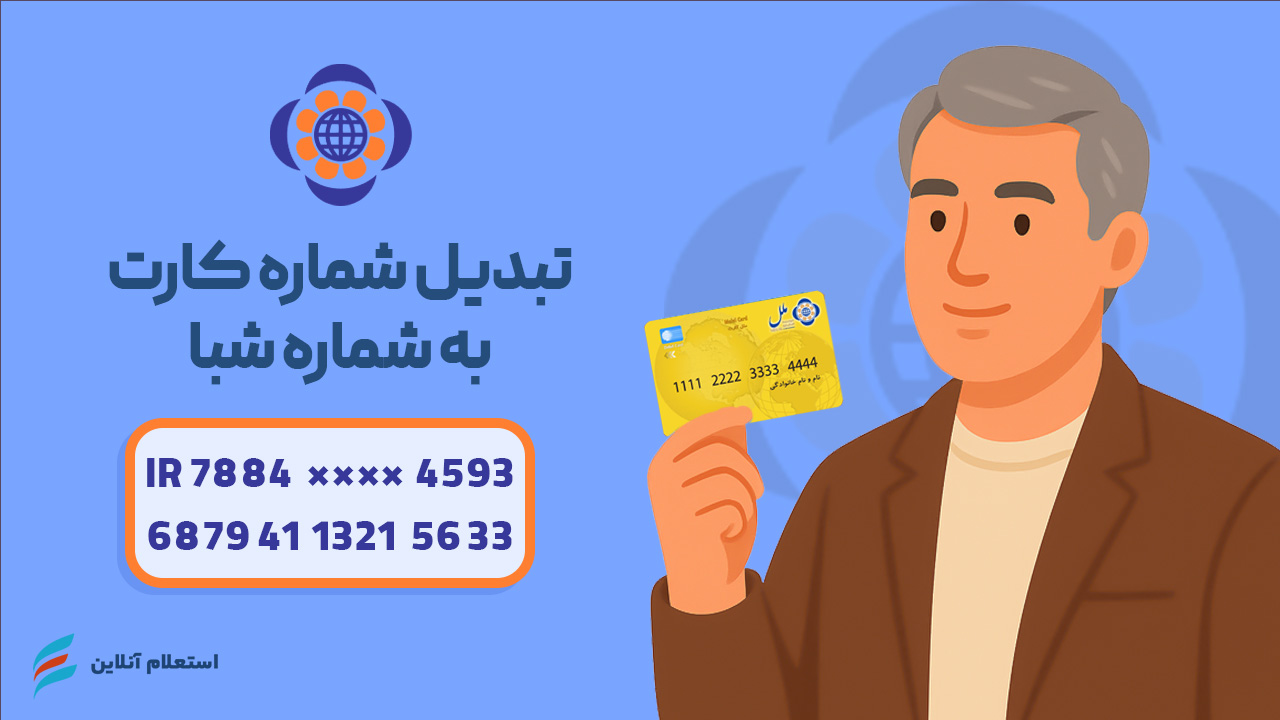  تبدیل شماره کارت به شبا بانک ملل